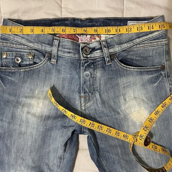 Nolita De Nimes Vintage Mid Rise Jeans 27 Blue Straight Leg Distressed S… - Picture 3 of 10